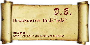 Draskovich Brúnó névjegykártya